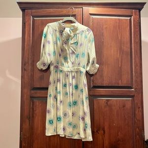 Vintage Mayle Silk Tea Dress, Sz 4
